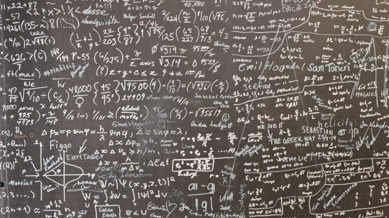 equation on blackboard