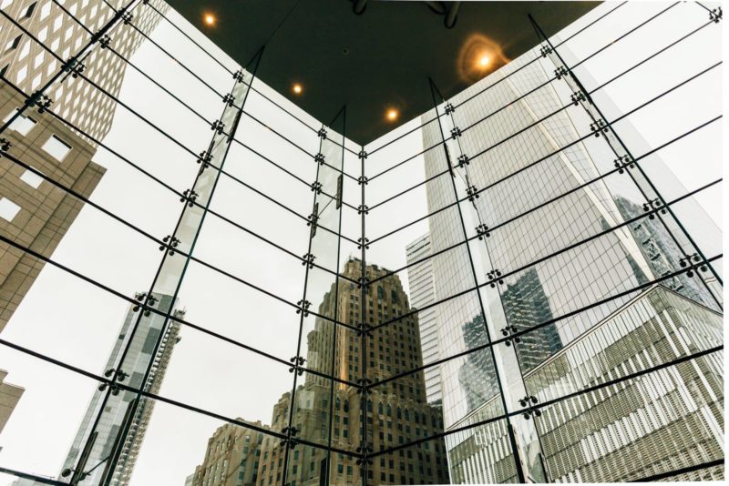 Glass building